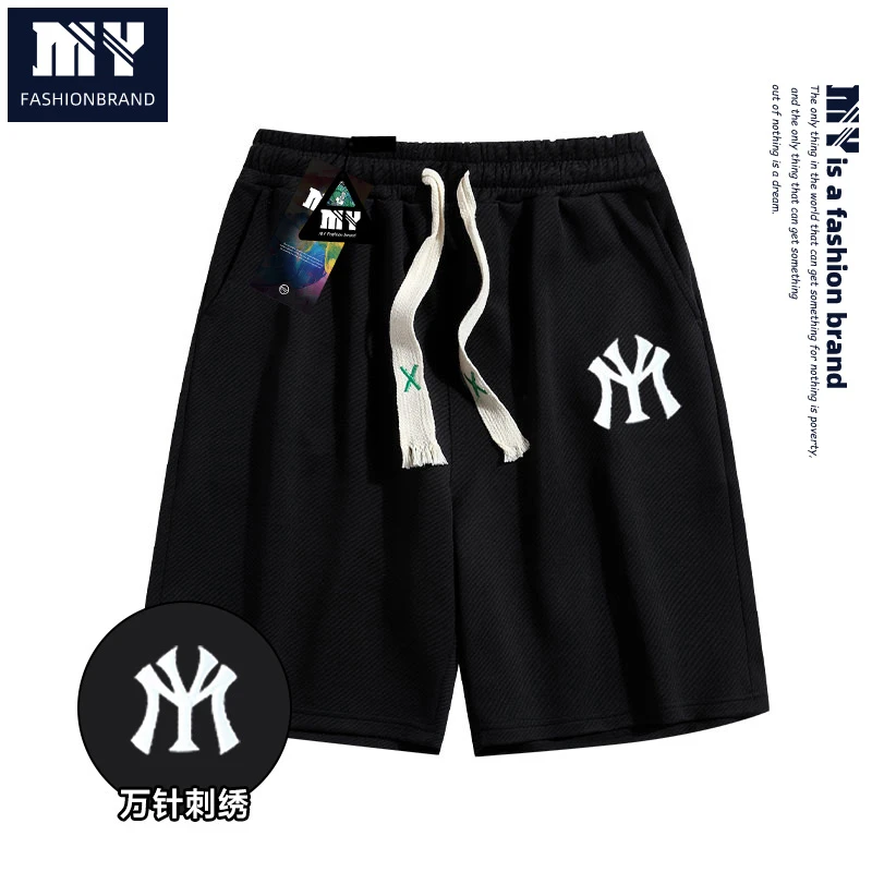 MY正品2025夏季新款休闲抽绳时尚宽松印花百搭潮款短裤