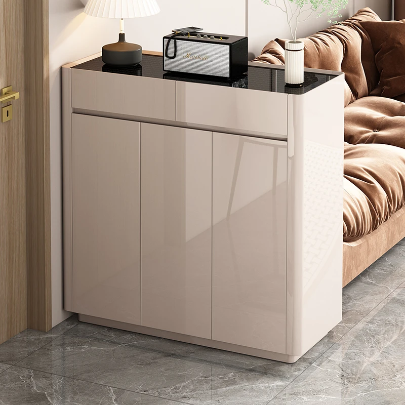 轻奢双面鞋柜家用室内新款2024爆款玄关隔断一体落地大容量储物柜