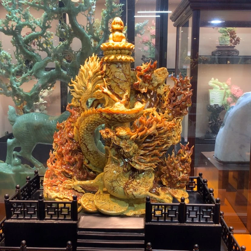 【闪购商品】未镶嵌蛇纹石玉摆件覆膜