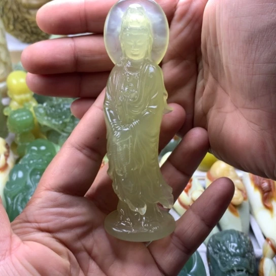 奋***年蛇纹石玉未镶嵌岫玉手把件