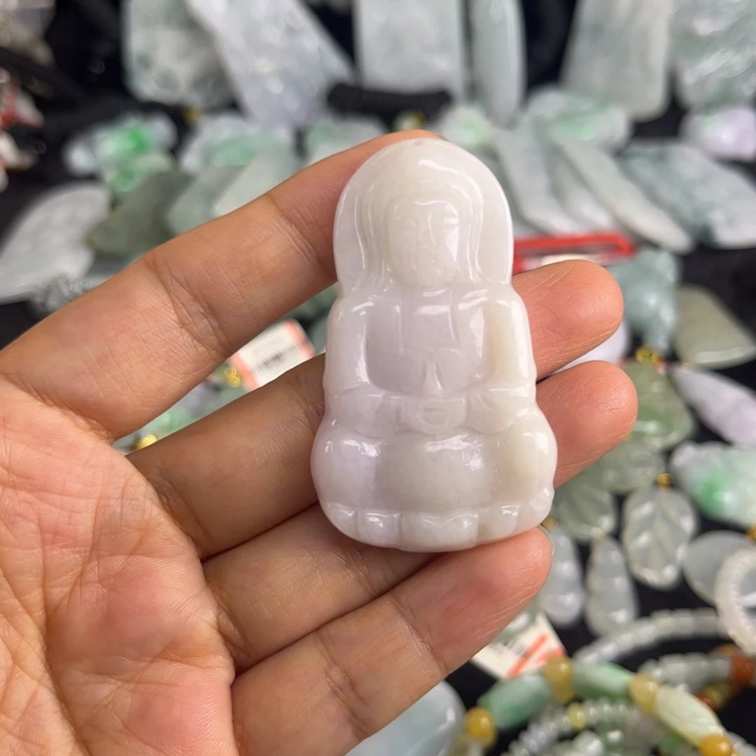 翡翠未镶嵌吊坠(赠链)