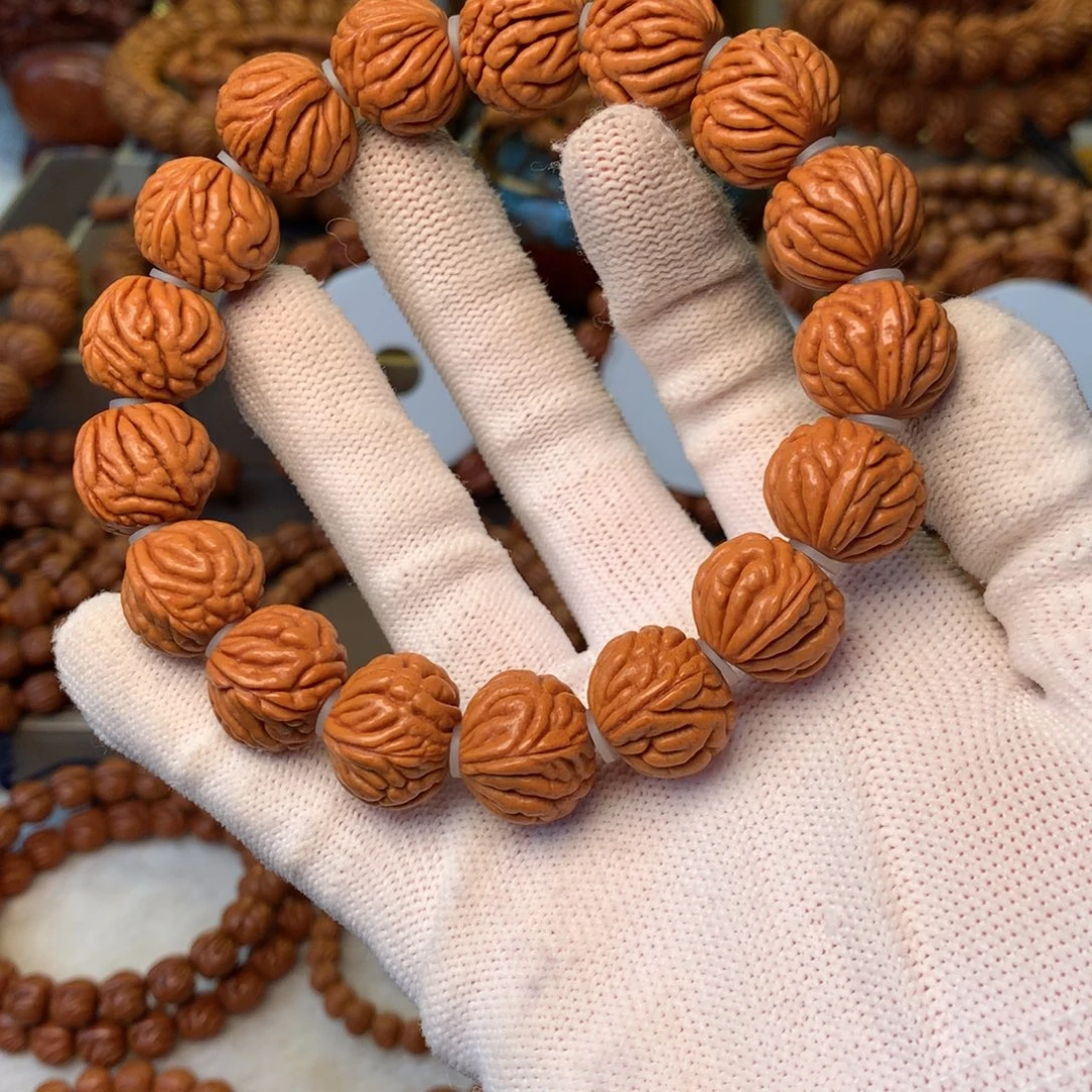 桃核手串秦岭龙纹