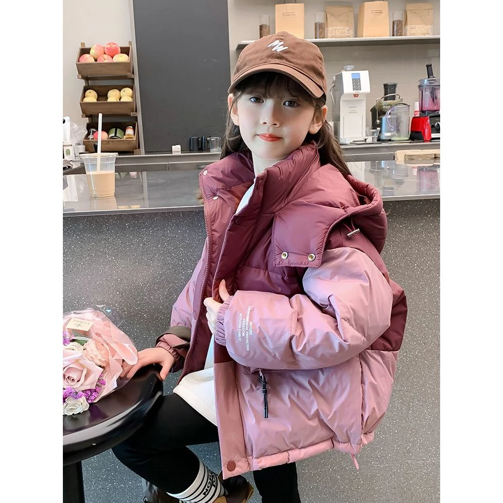 童泰女童冬装棉服2025新款童装小女孩面包服加厚棉衣中大