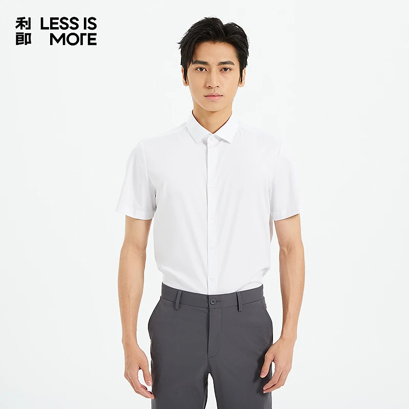 【商场同款】约] 利郎LESSISMORE短袖商务休闲衬衫正装夏季上衣透气