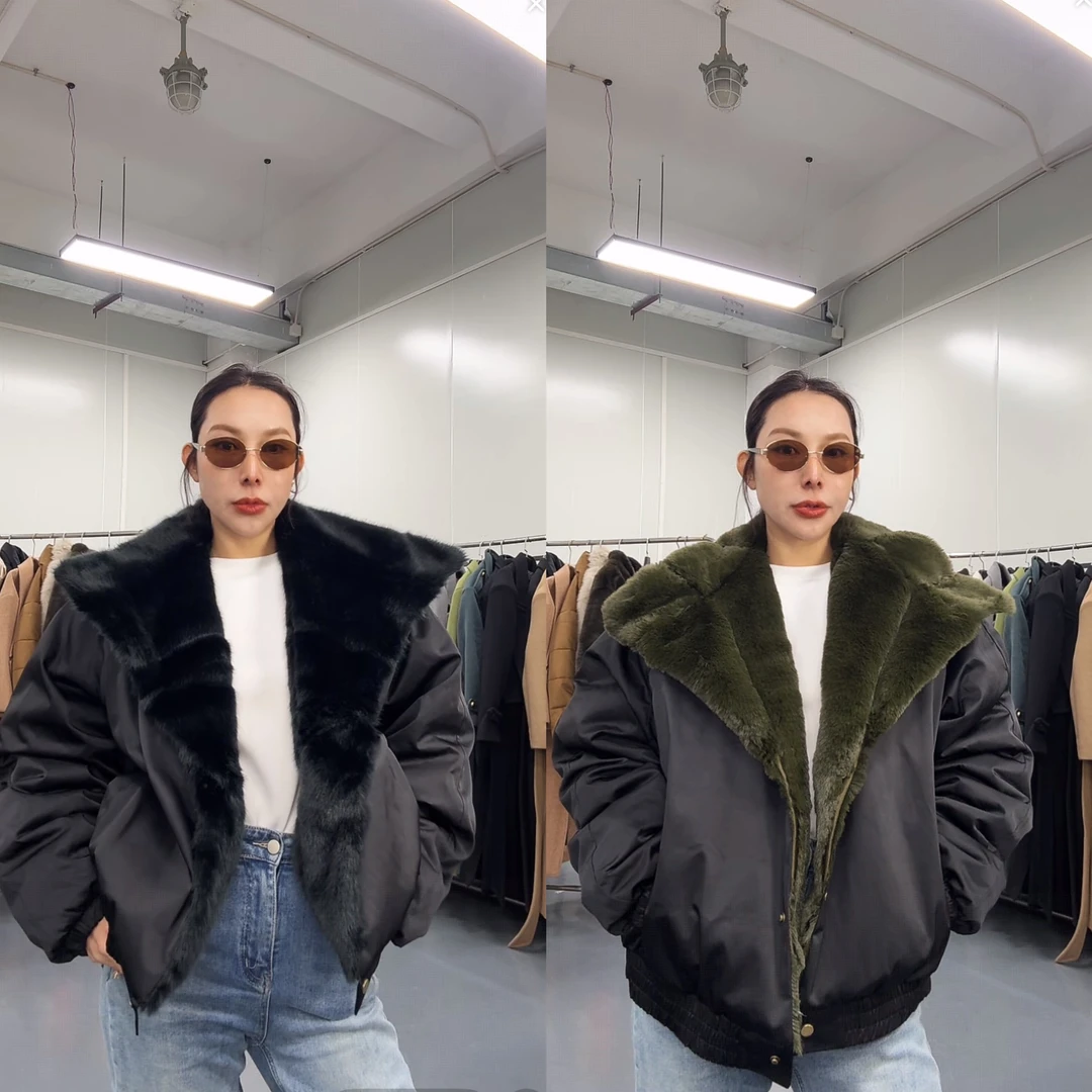 cocowang-双面可穿  环保毛#6101