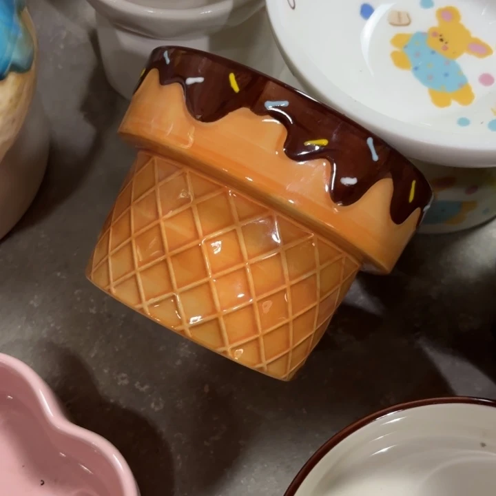 瓷片陶瓷冰淇淋脆筒