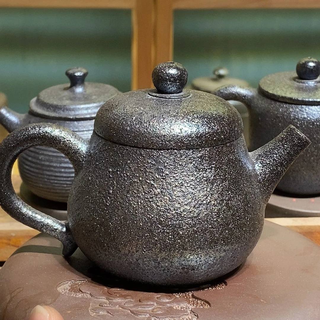 建水紫陶柴烧茶器，窑口放漏，00018