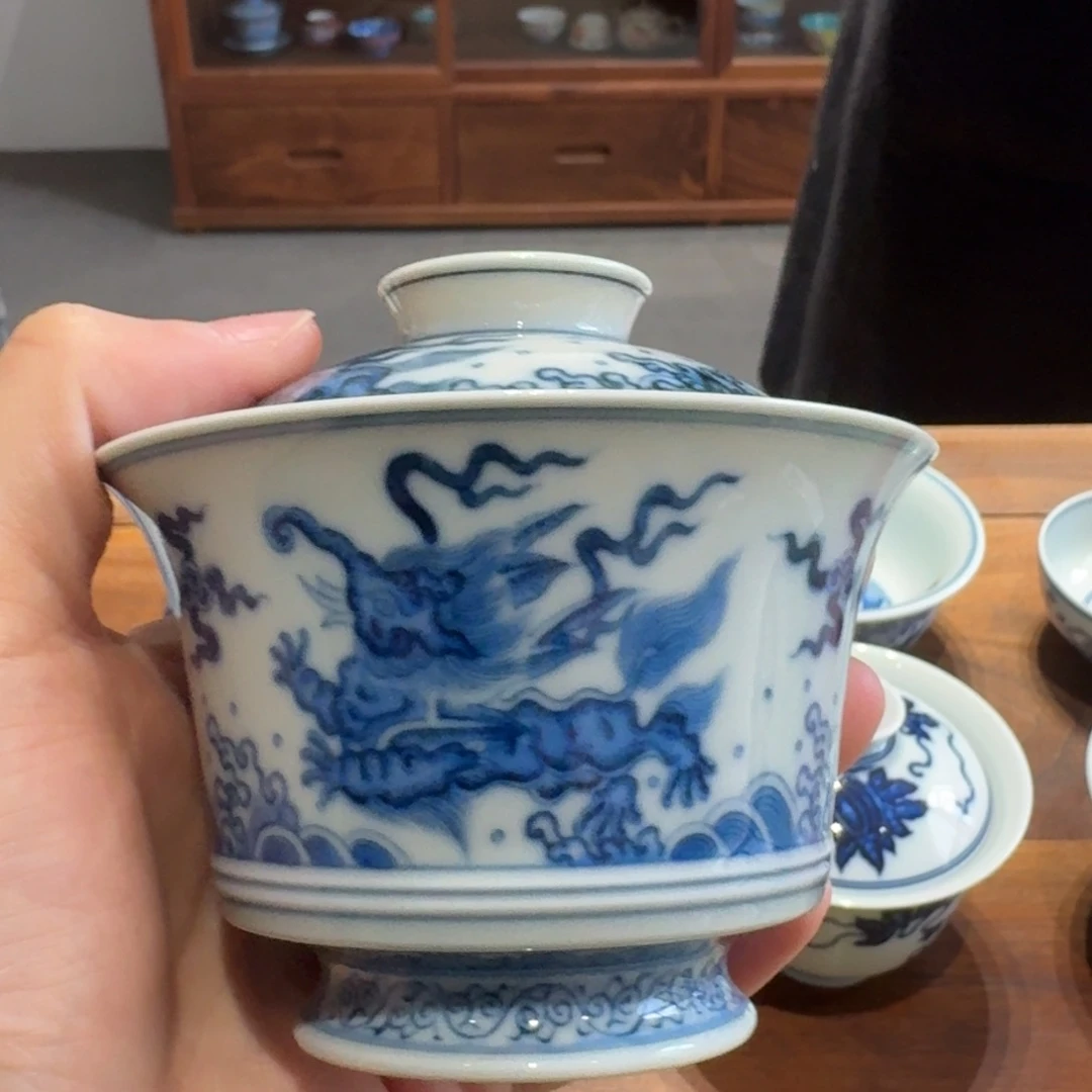 杯钟家窑飞象盖碗