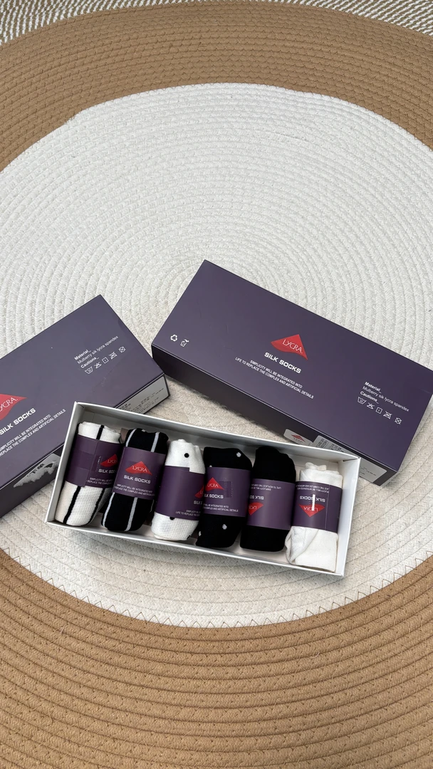 【六双装蚕丝船袜】7A抗菌进口纱线莱卡弹力纤维