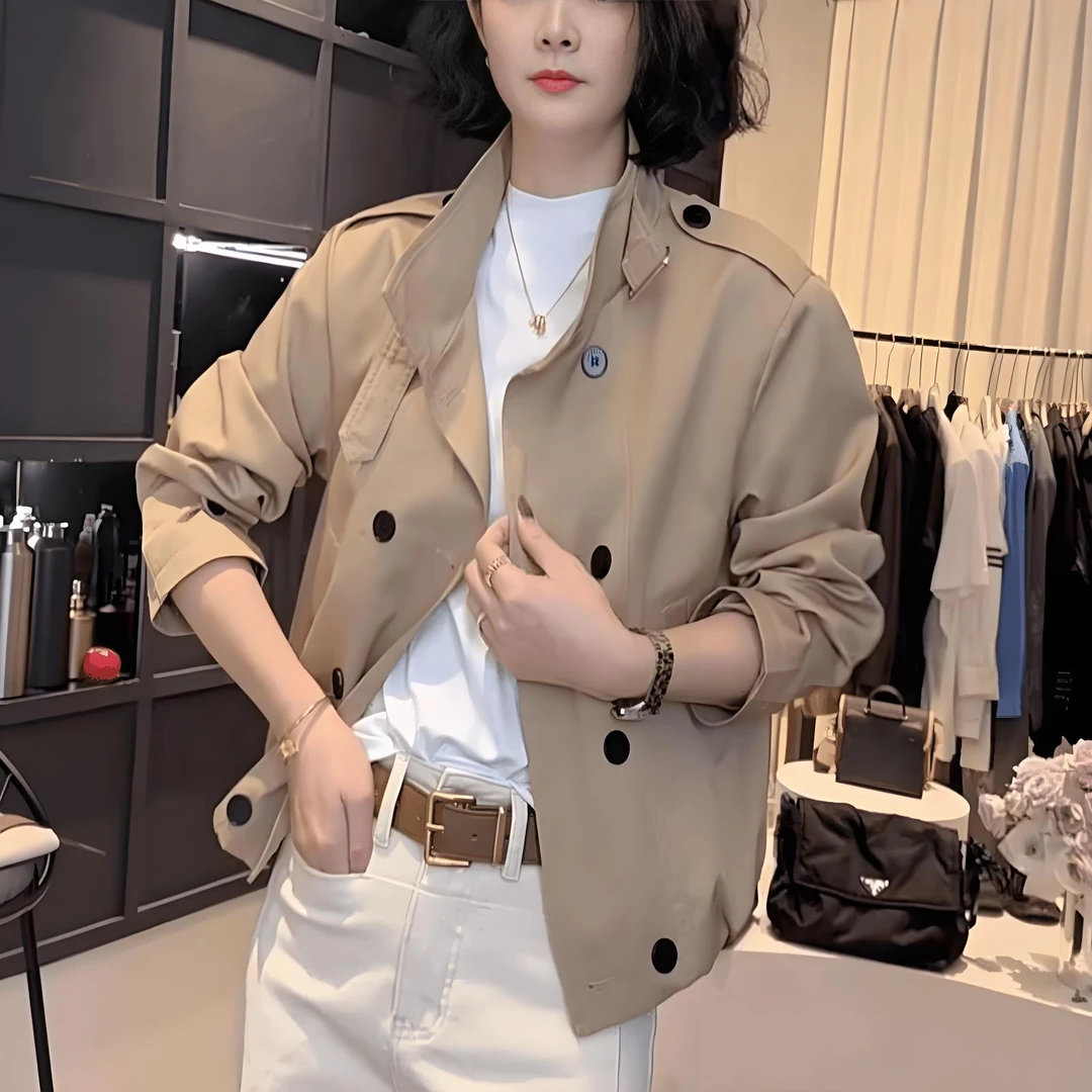 设计感短款风衣外套女2025秋季新款时尚洋气百搭网红洋气炸街女装
