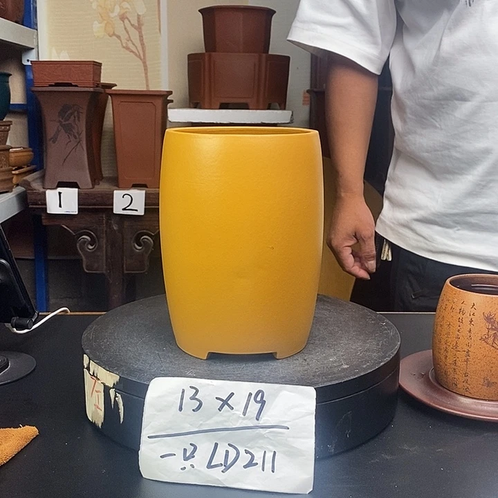 紫砂花盆货号一只LD211