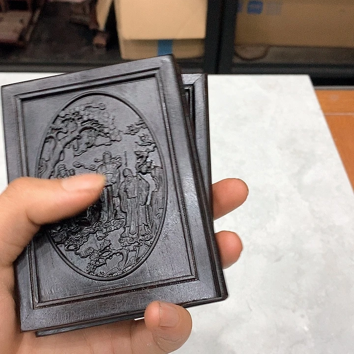 老***山木紫光檀处理屏风插件