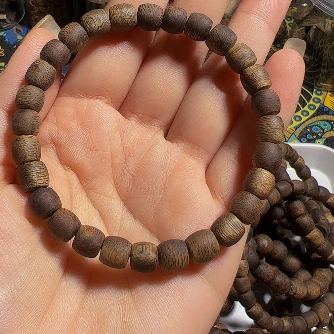 树脂制品乌身圆叶卡7鼓珠5克