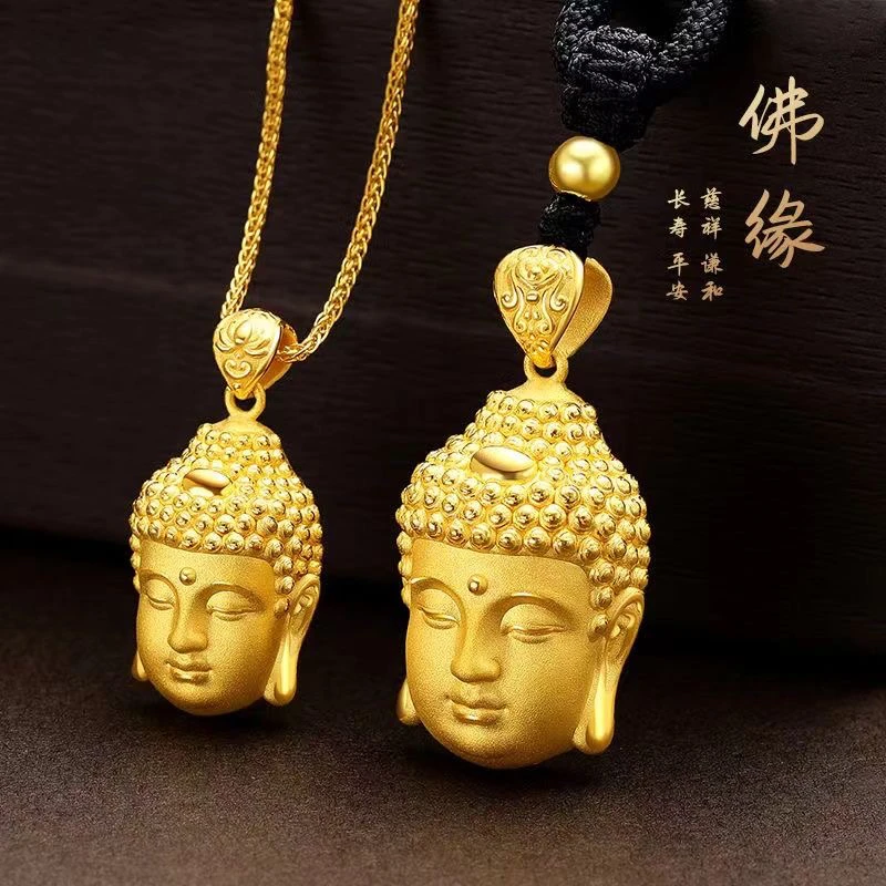 合金吊坠 金贵人吊坠 精品大佛头 空心 传承精美