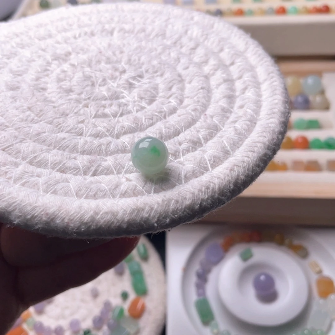 未镶嵌手链翡翠卡9.5绿珠