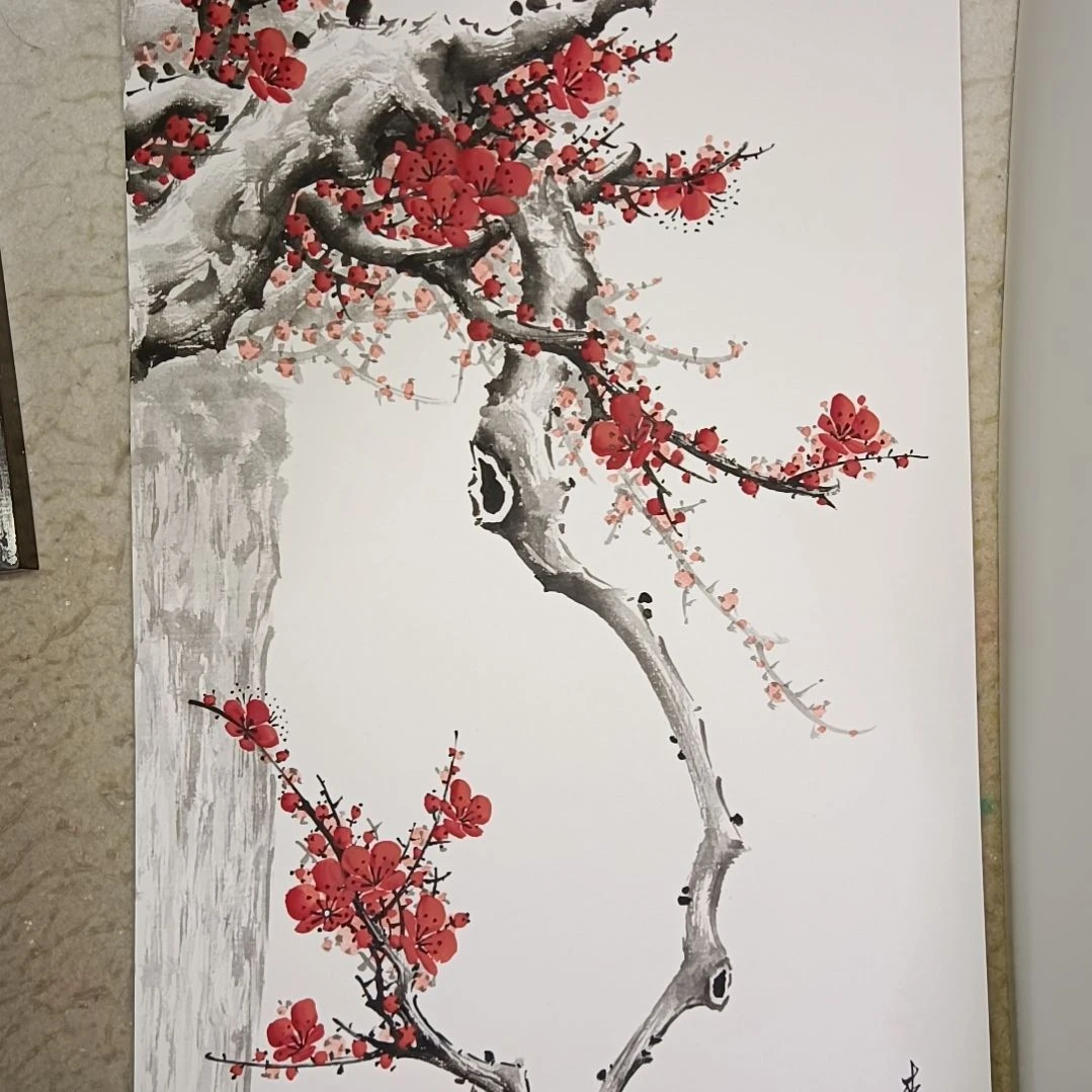 秋***3绘画精品梅花卡宣作品