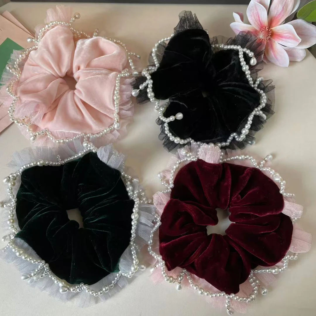 韩系瑞丽女发圈发圈优雅百搭少女丝绒秋冬