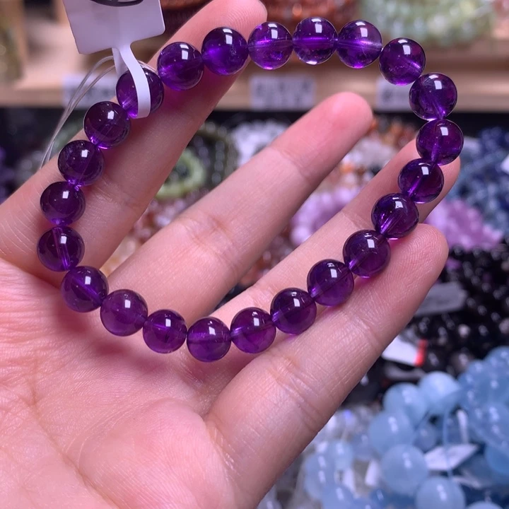 未镶嵌手串水晶7.6巴西紫水