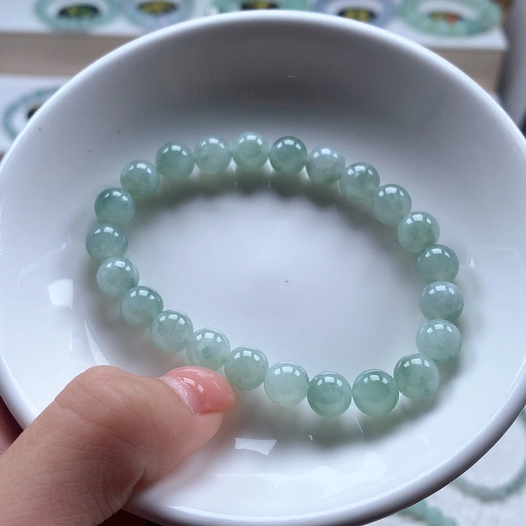 翡翠未镶嵌手串飘花