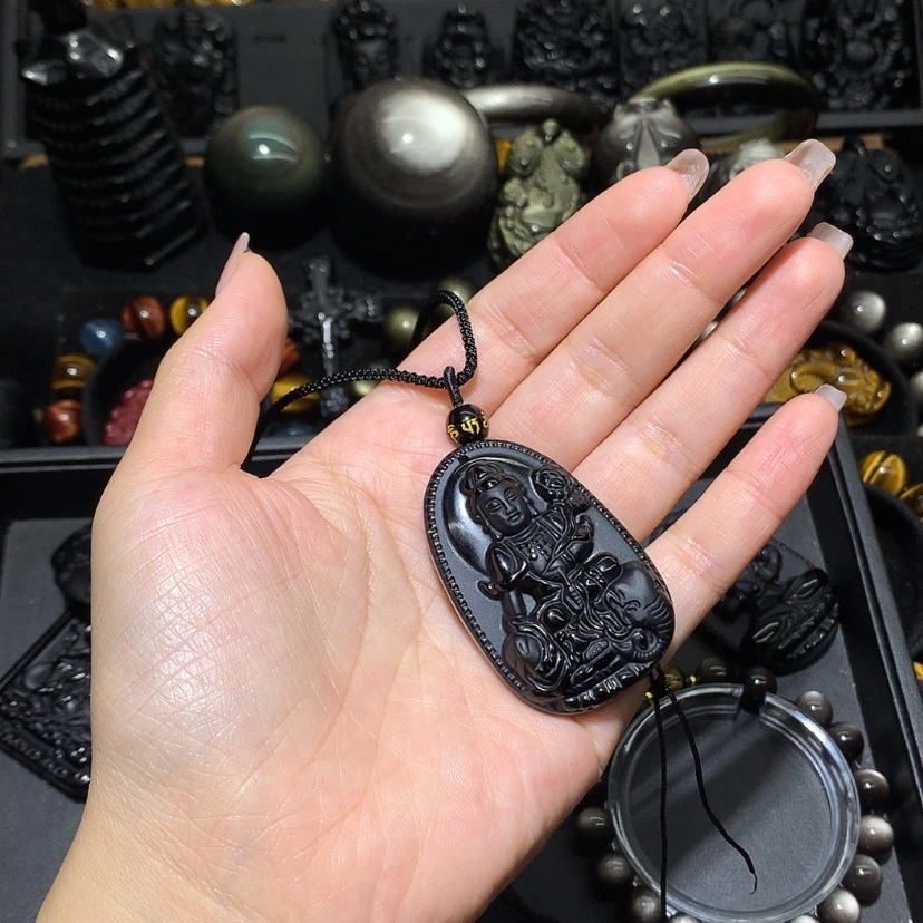 【闪购商品】黑曜岩珠宝奇石未镶嵌湖****门