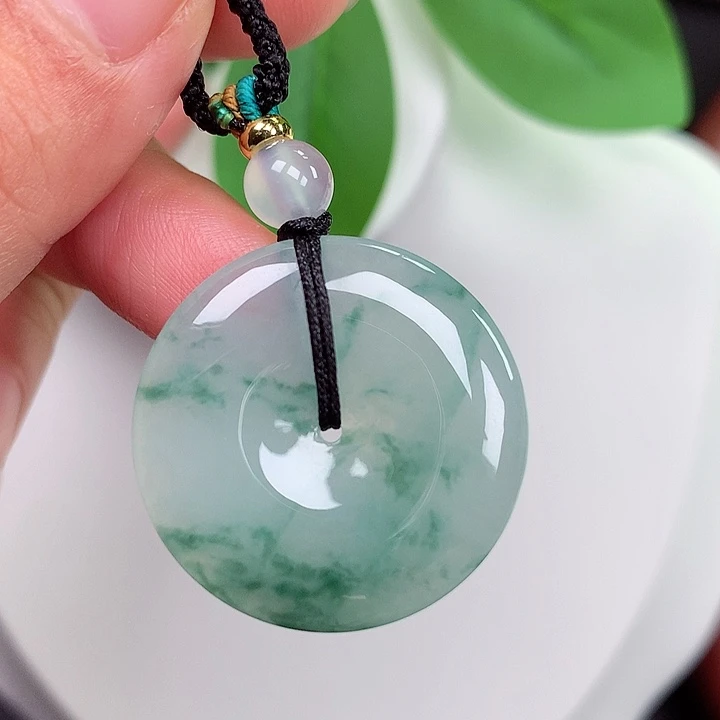 颈饰未镶嵌翡翠平安扣 27.7x4.3mm