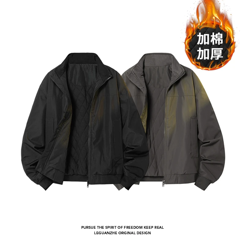 美式教练百搭棉服夹克男女款秋冬季cleanfit三防工装飞行棉衣外套