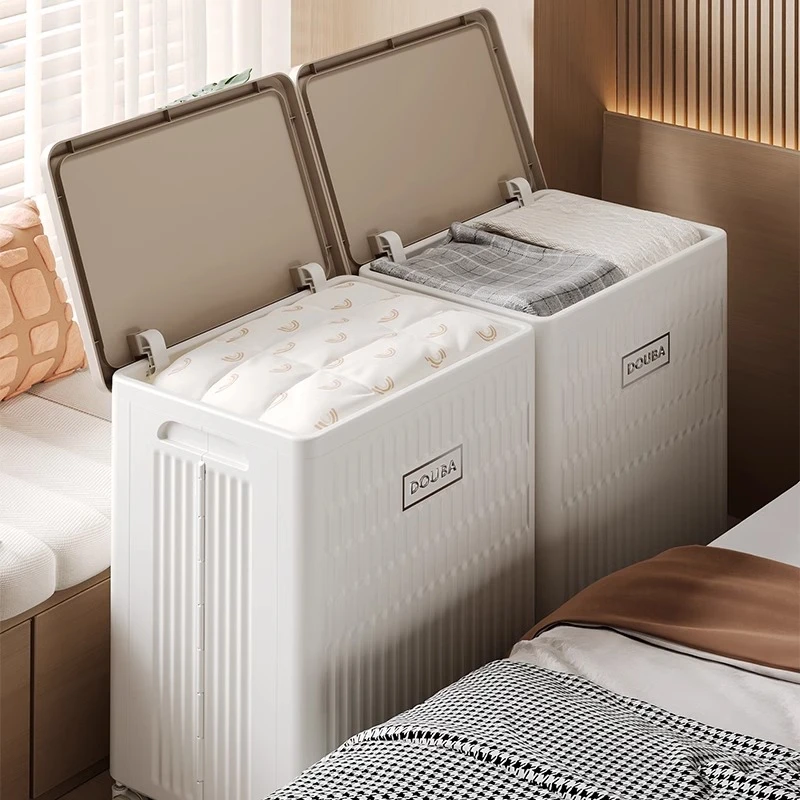 大容量收纳筐衣服收纳箱超大家用翻盖可折叠整理箱加厚被子储物柜