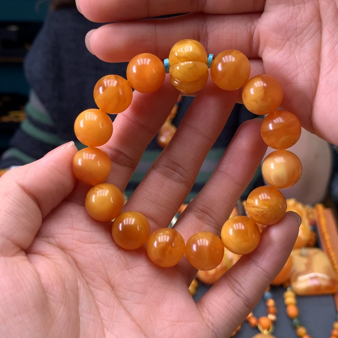 蜜蜡未镶嵌手串天然