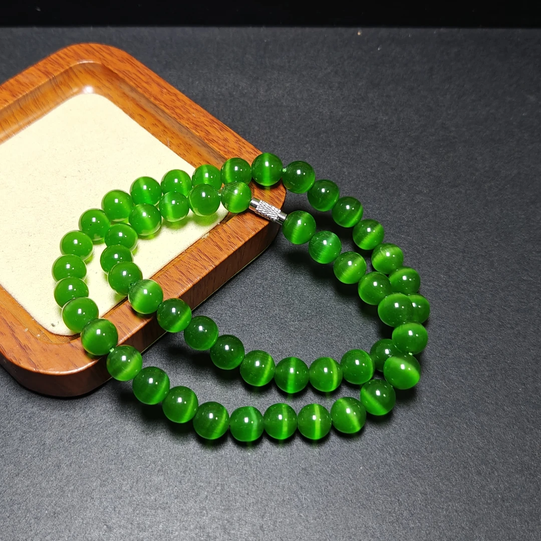 [停业清货]碧绿色猫眼9m妈妈链-064-多样性发一