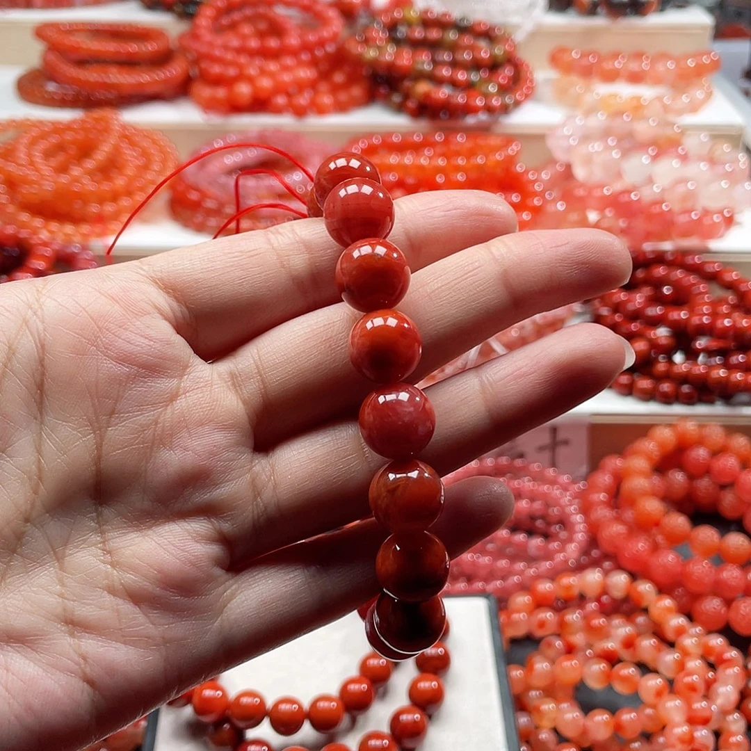 凤***阳南红玛瑙未镶嵌手链