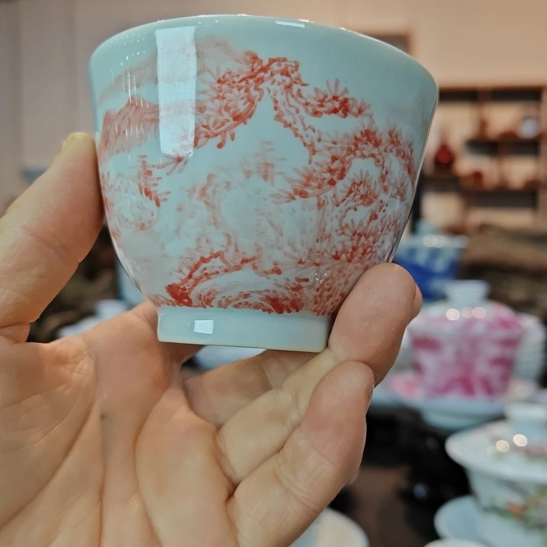 暮*景德镇手工手绘主人杯