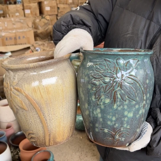 紫砂花盆高25口20————