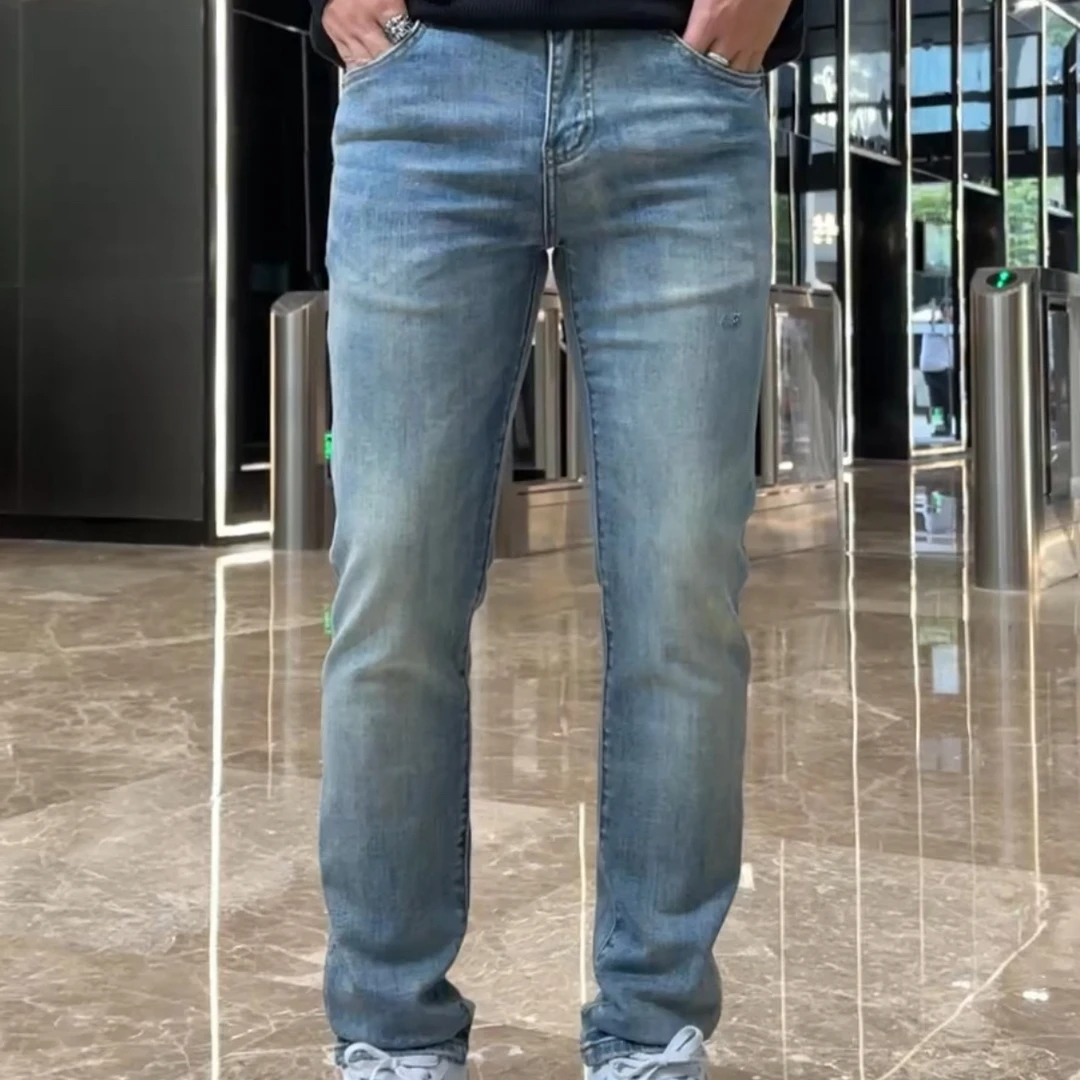 2025秋冬新款高端男士蓝色牛仔裤百搭休闲修身显瘦长裤