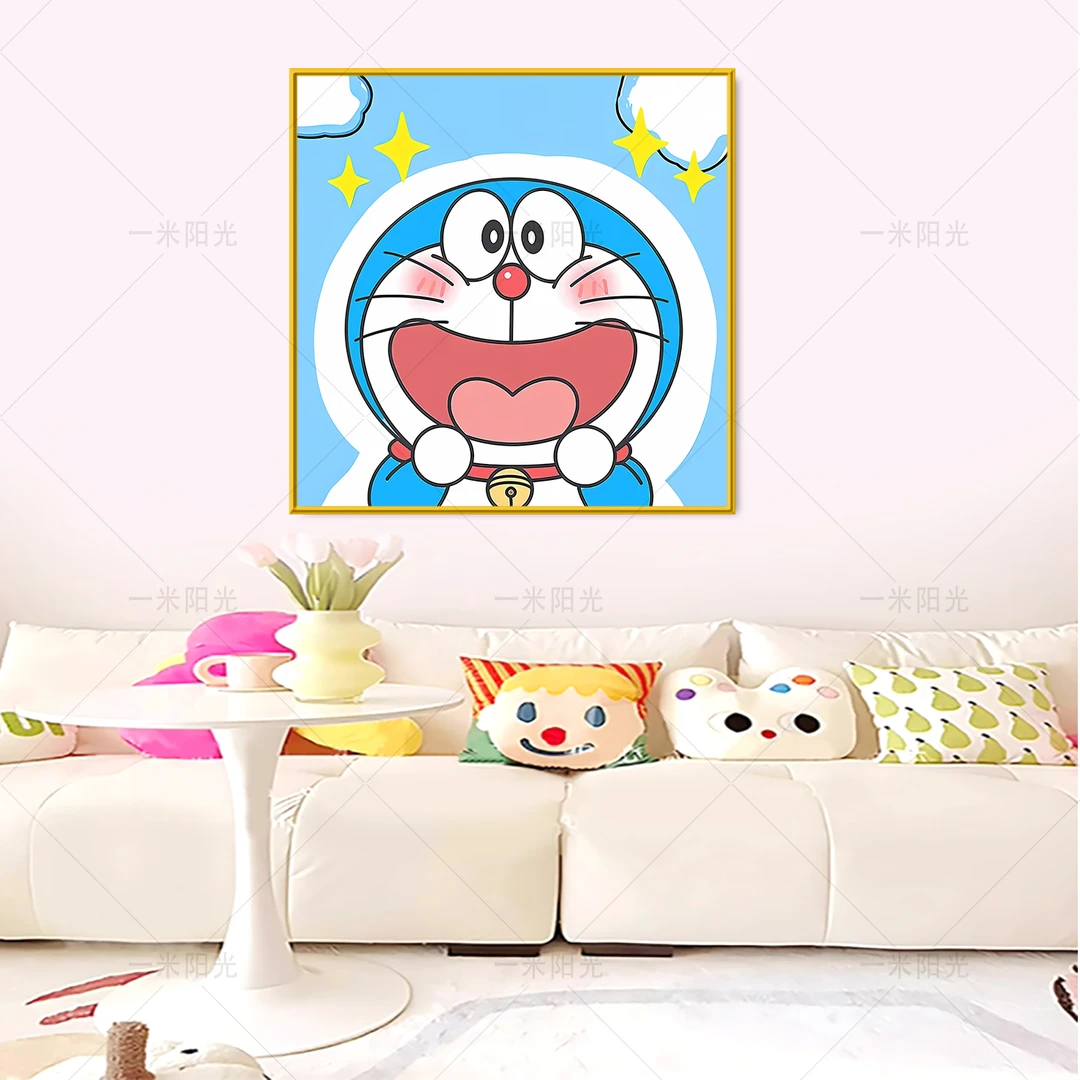 【新疆长绒棉双纱棉】5465哆啦十字绣 可爱卡通小件手工绣 12种绣线