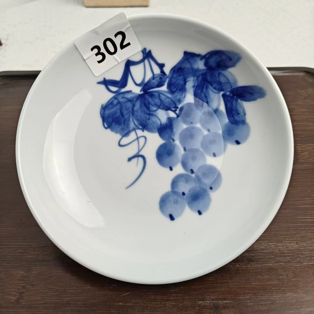 景德镇手绘釉中彩（食品级）浅盘302盘子家用餐具陶瓷