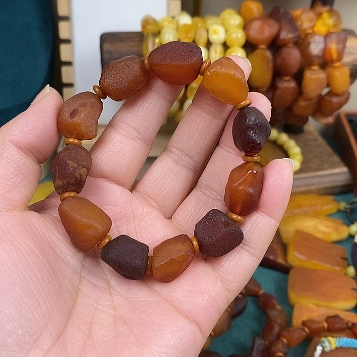 矿***水蜜蜡未镶嵌颈饰手串