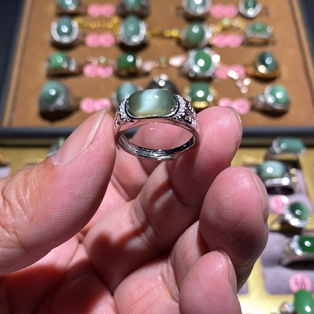 和田玉（碧玉）戒指未镶嵌