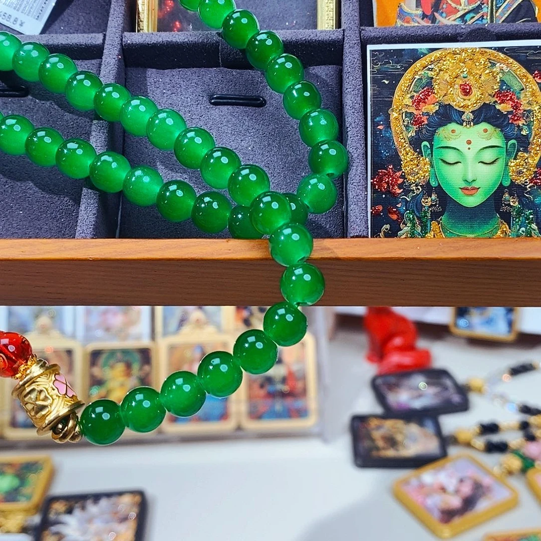 ****雪石英石纯铜藏传艺术唐卡作品