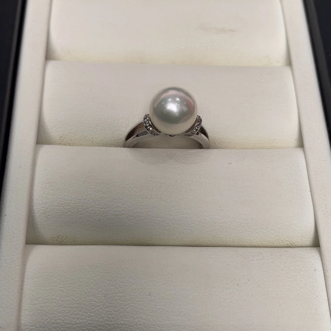 淡水珍珠戒指银S925镶嵌