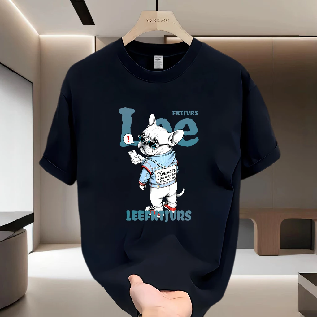 美式痞帅重磅纯棉短袖T恤青年男女款夏季ins潮牌男士圆领百搭上衣