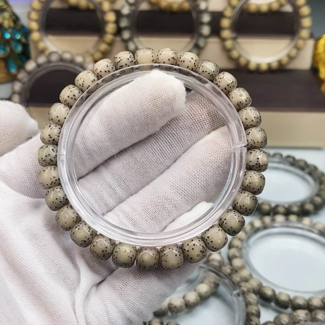 【闪购商品】星月菩提手串8×7一物一图原生态糯冰双留白大眼睛