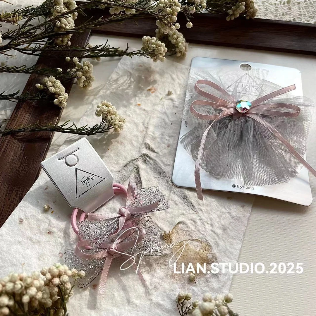 纱纱飘带 全店满19.9包邮 Lian家 鸭嘴夹/两指半发绳 B-038/C-013