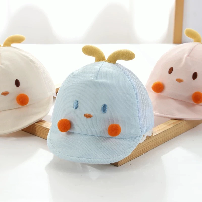 婴儿帽子夏季薄款初生宝宝0到3个月防晒遮阳帽婴幼儿新生儿鸭舌帽