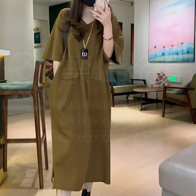 高级感欧货连衣裙2025大码女装名媛女神范气质洋气宽松巨显瘦裙