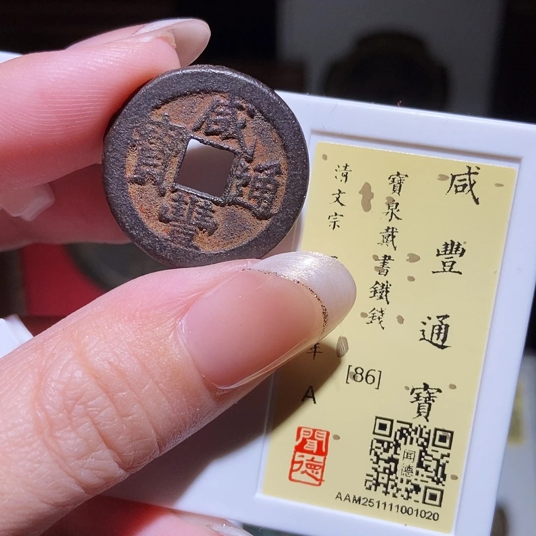 铜永通文化 清 咸丰通宝戴书铁钱1020L