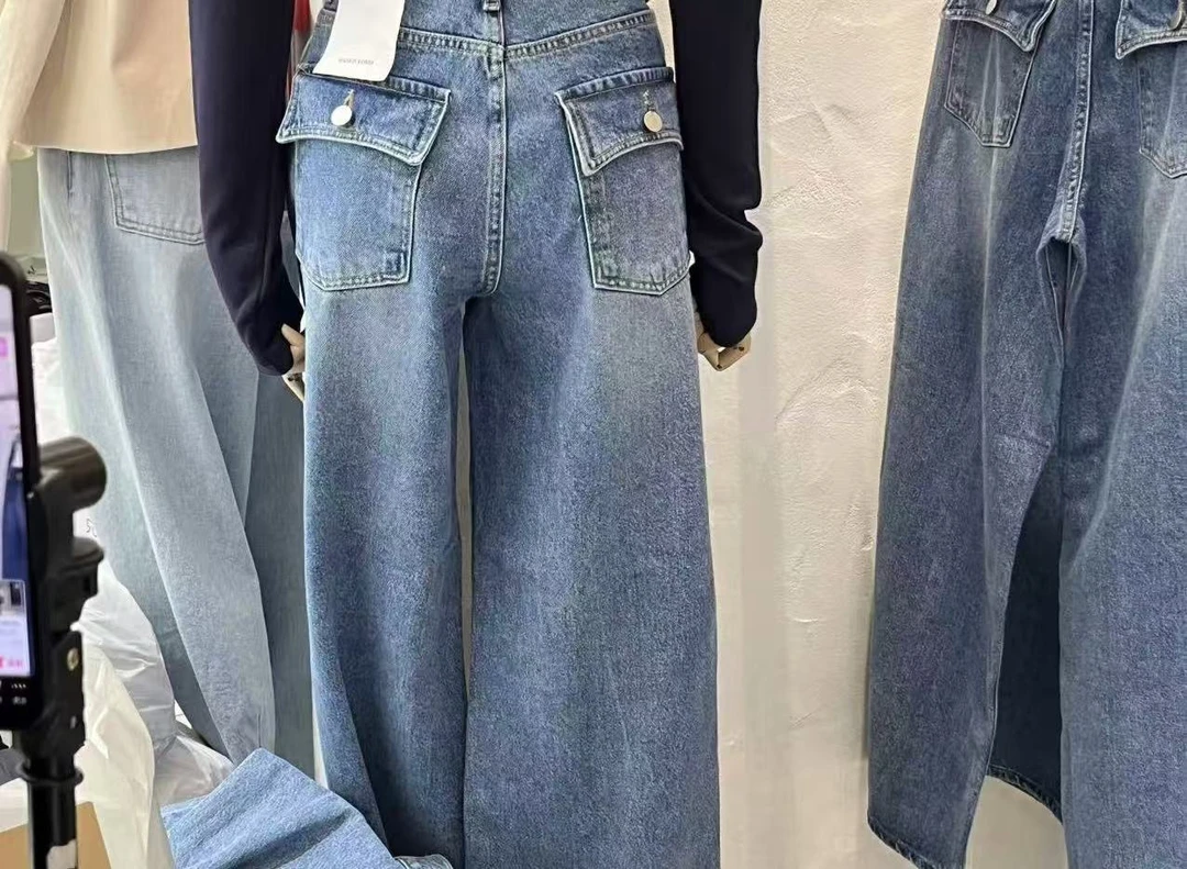 向日葵小姐韩国代购 2025春夏新款双口袋牛仔裤 / NO退NO换