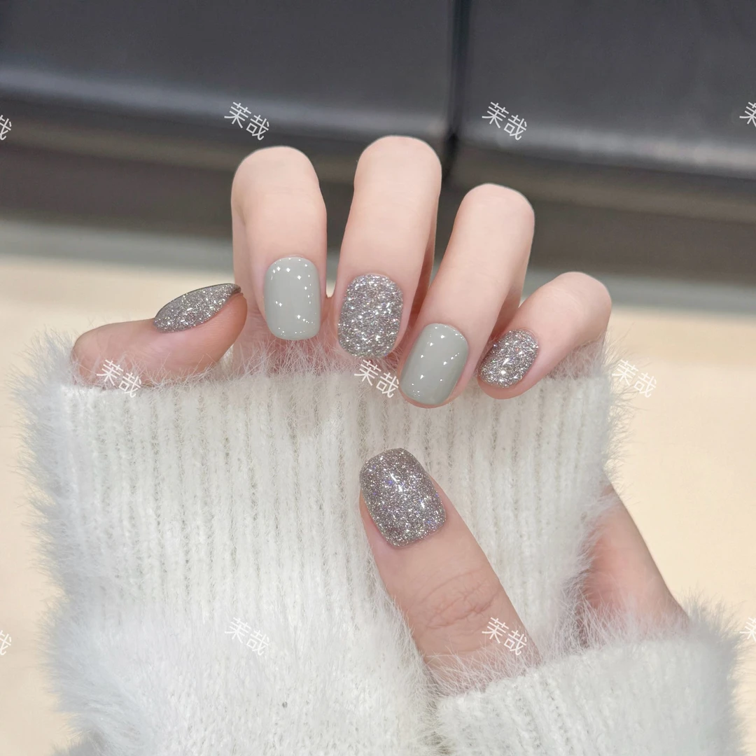 茉哉I现货【池南春水】纯手工定制美甲拆卸穿戴甲A4144