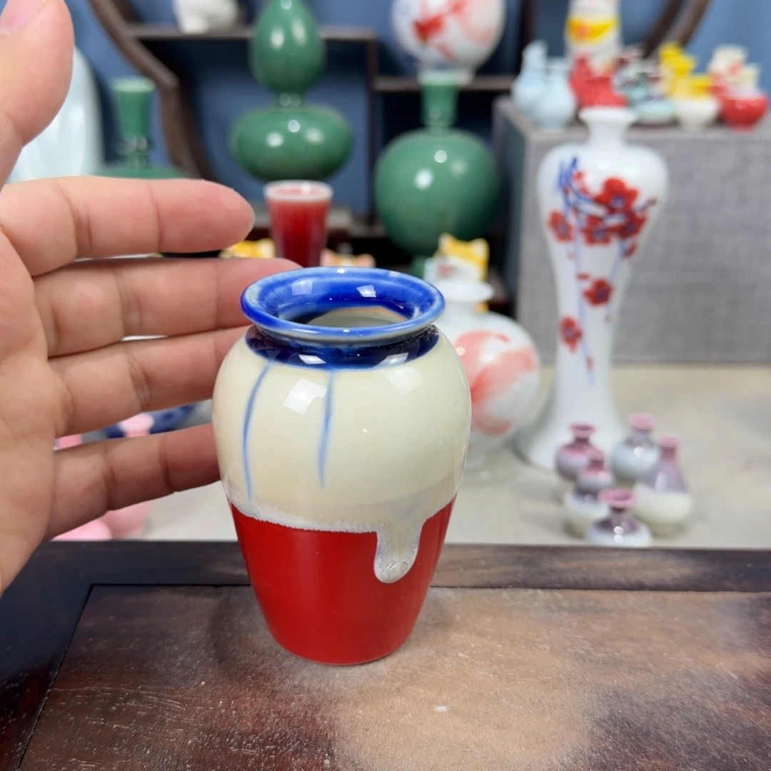 陶瓷手工小花器摆件