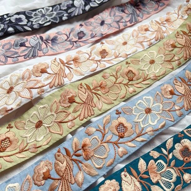 刺绣缎带织带 民族风花边 DIY饰品服装手工配件辅料 宽度约5㎝