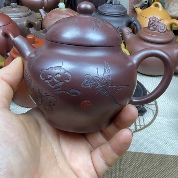 紫砂茶壶紫砂壶紫泥秋水230cc